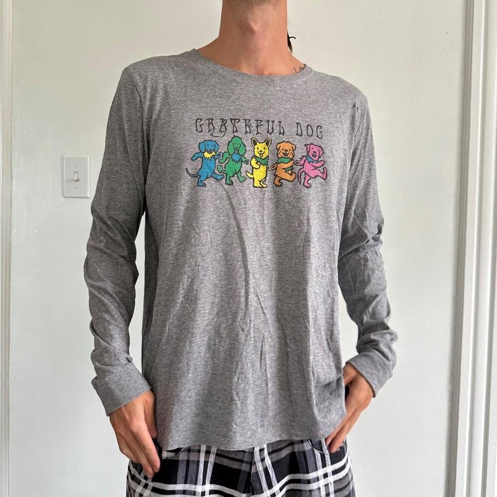 Life Is Good Grateful Dead Dog Graphic Longsleeve Band Tee Shirt